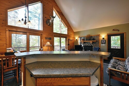 Deer Trail Log Home #13  on Lake Delta near Iron River, WI