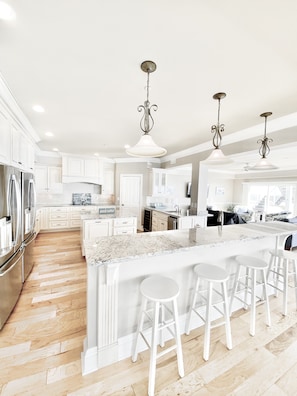 Fridge, microwave, oven, stovetop - One of OIB’s Gorgeous CUSTOM TWINS - Luxury Ocean Front! Ask about events! (Ocean Isle Beach)
