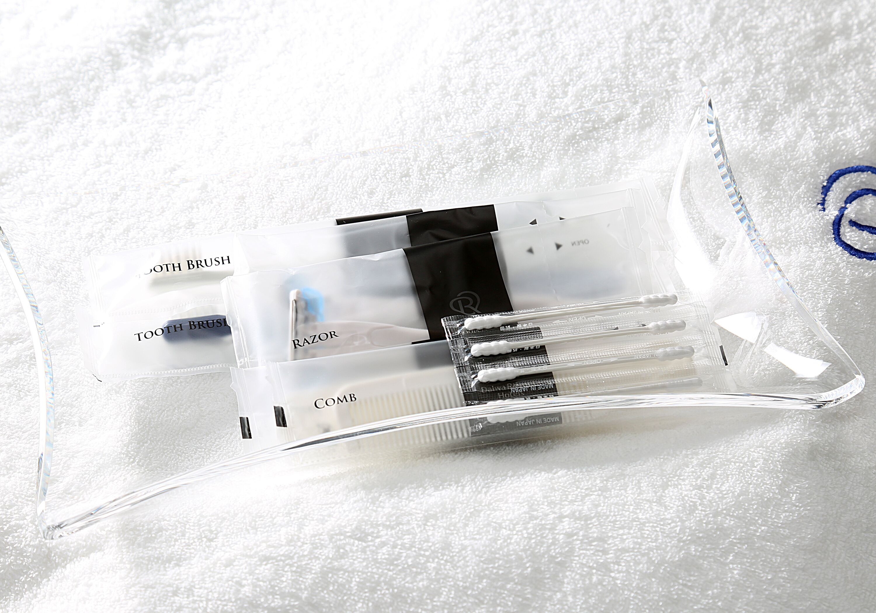 separate bathtub and shower, free toiletries, hair dryer, slippers