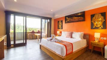 Habitación Deluxe doble | Escritorio, cortinas opacas, wifi gratis y ropa de cama