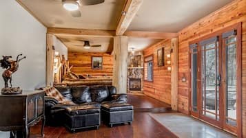 Smart TV, chimenea, videojuegos y reproductor de DVD