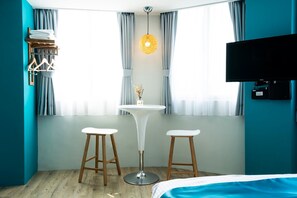 Lyxigt dubbelrum | Skrivbord, mörkläggningsgardiner, ljudisolering och gratis wi-fi