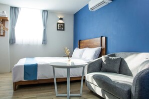 Standard dubbelrum | Skrivbord, mörkläggningsgardiner, ljudisolering och gratis wi-fi