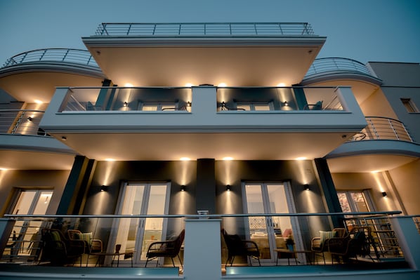 Front of property – evening/night