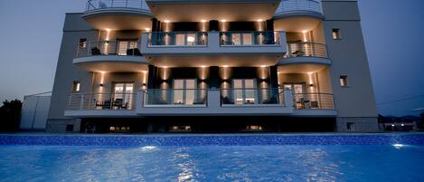 Front of property – evening/night