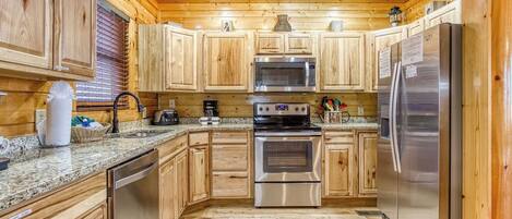 Microwave, dishwasher, coffee/tea maker