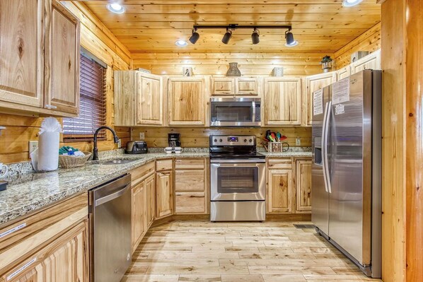 Microwave, dishwasher, coffee/tea maker