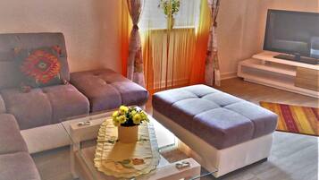 Fernseher, DVD-Player, Stereoanlage