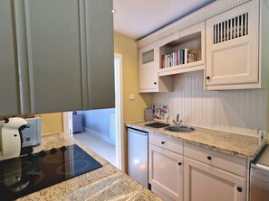 Fridge, microwave, oven, toaster