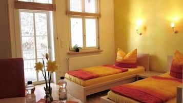 Individually decorated, individually furnished, desk, laptop workspace