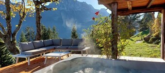 5 BR Gstaad Paradise View Chalet with Outdoor Jacuzzi
