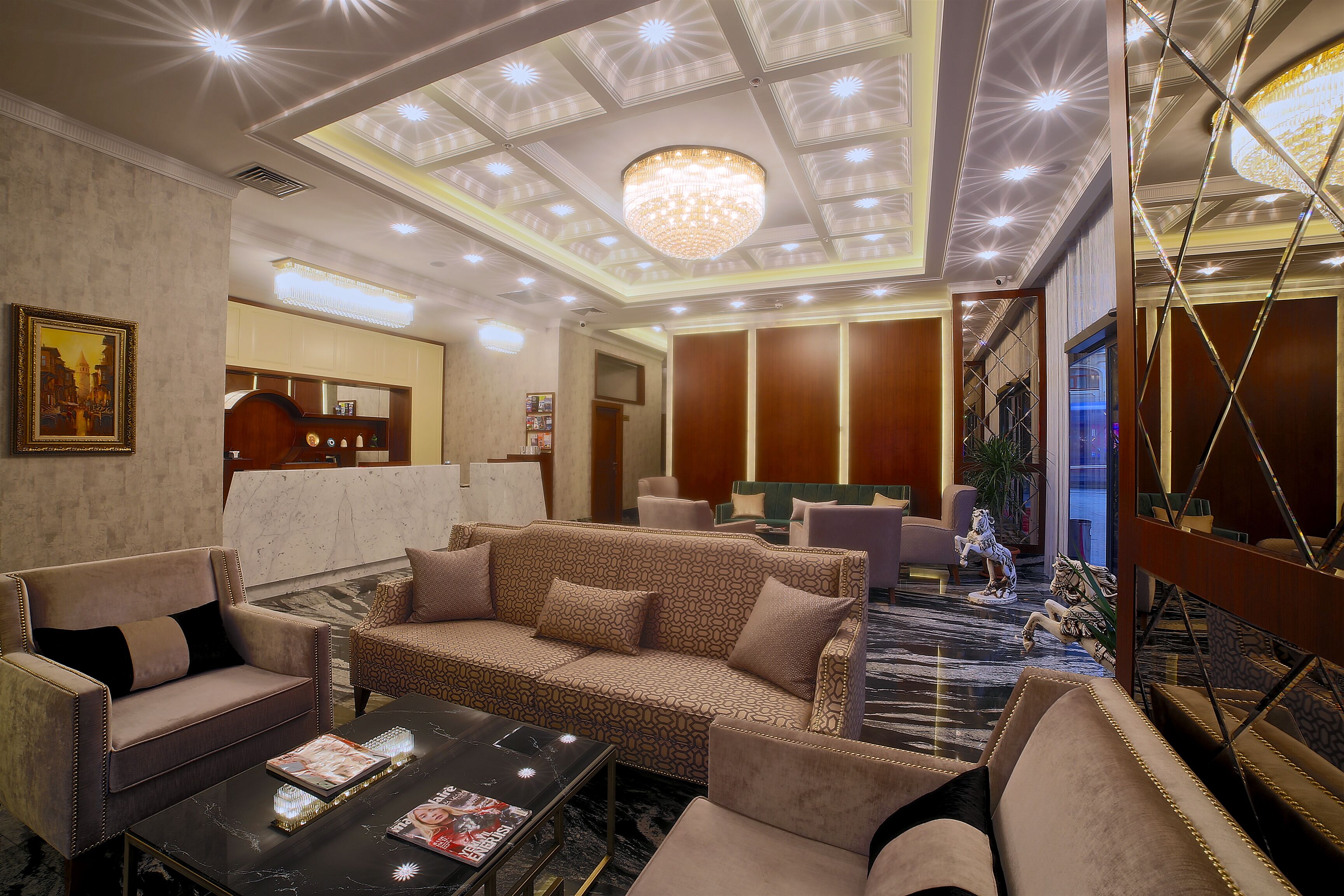 Área de estar no saguão