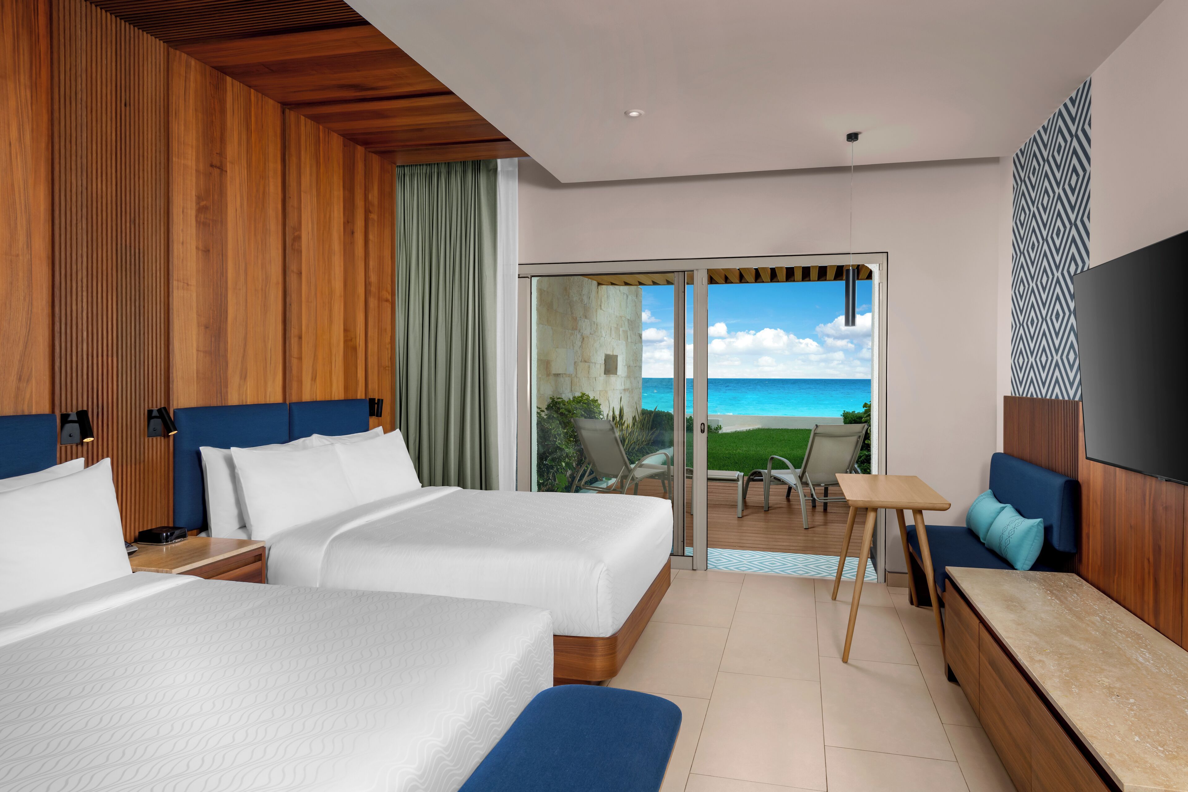Room, 2 Queen Beds, Beachfront (Enclave, Ground Floor) | Down comforters, pillowtop beds, in-room safe, desk