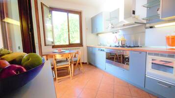 Apartment, 2 Bedrooms | Private kitchen | Full-sized fridge, microwave, oven, stovetop