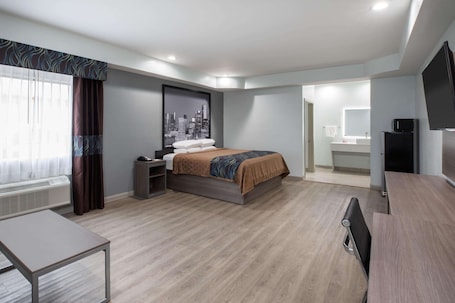 客房, 1 张特大床 | 办公桌、免费婴儿床、折叠床/加床(额外收费)、免费 WiFi