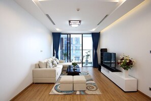 Living area - 3 bedroom in Metropolis near Lotte, Dao Tan (Hanoi)