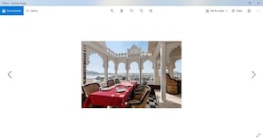 Enjoy meals in this traditional dining area with a beautiful view of the surrounding landscape.