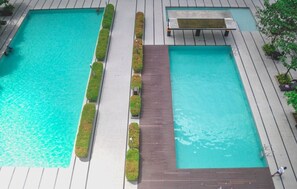 Outdoor pool - Butler's BnB (B) @ Trees Residences Quezon City (Quezon City)