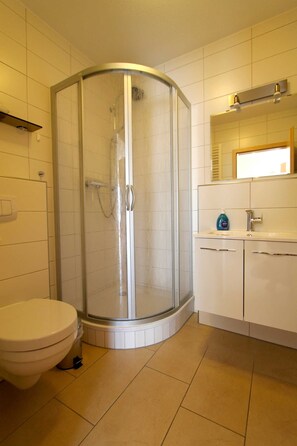 Shower, hair dryer