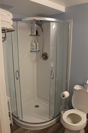 Hair dryer, towels, soap, shampoo - Basement Suite w/Private Entrance (Rehoboth Beach)