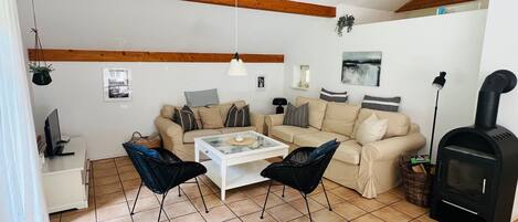 Télévision, cheminée