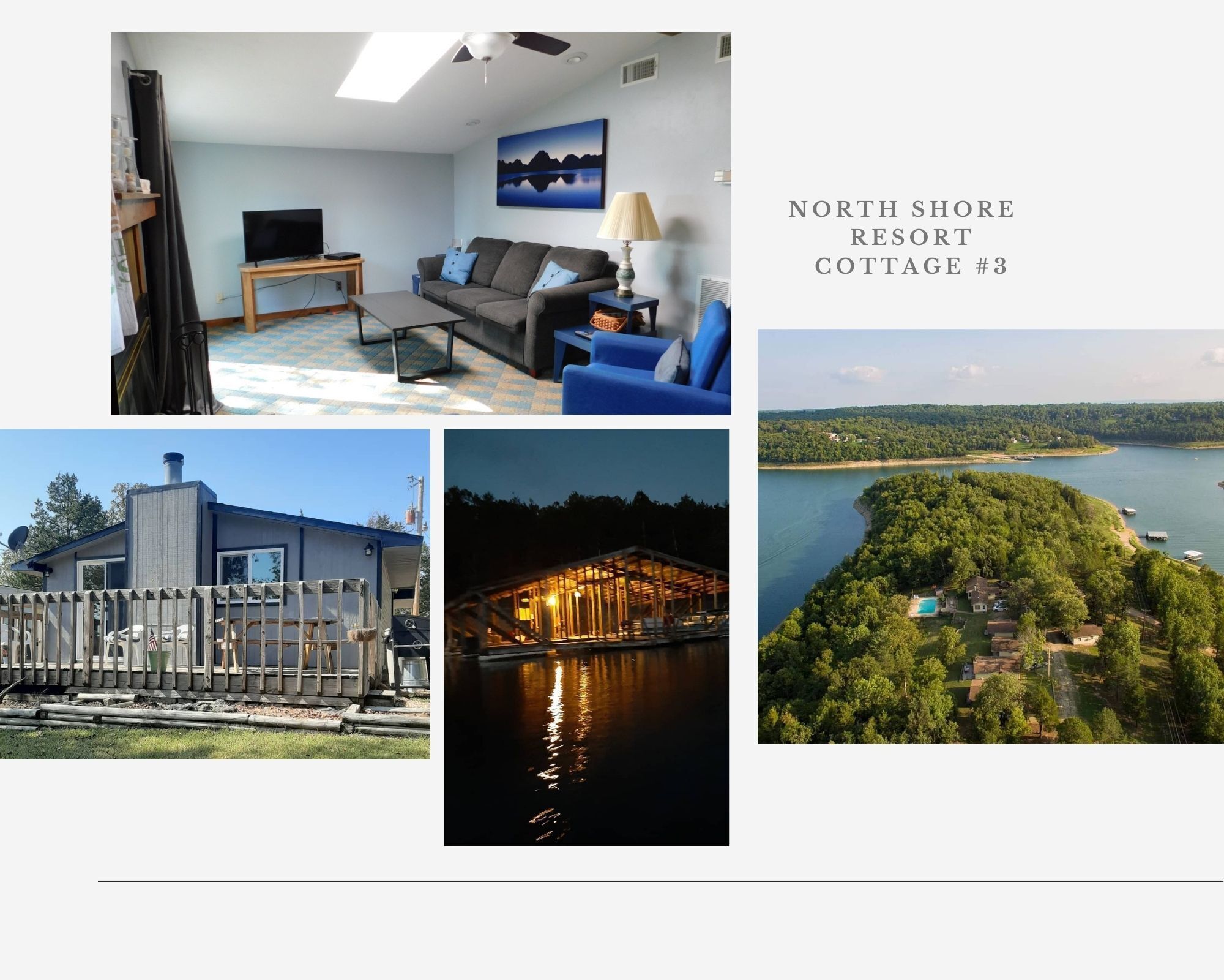 Cottage #3 two bedroom with a whirlpool tub and great lake view