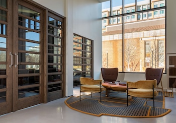 Hotel entrance and lobby at Thompson Washington D.C., by Hyatt