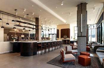 Hotel entrance and lobby at Thompson Washington D.C., by Hyatt