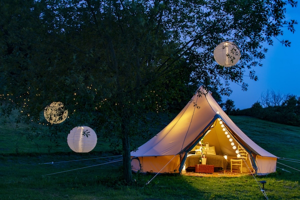 Deluxe Tent | Front of property - evening/night