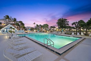 Outdoor pool, a heated pool