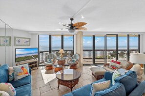 Flat-screen TV, DVD player