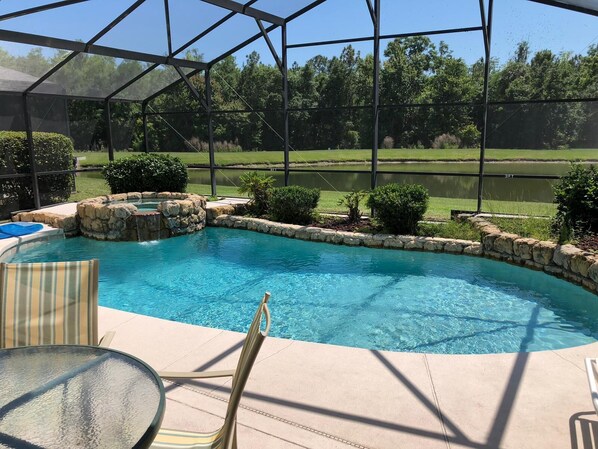 Outdoor pool - Relax with a lake view, pool and Jacuzzi (Kissimmee)