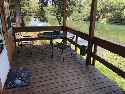 Our cabins are located on the crystal clear water of Spring Creek.