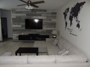 Smart TV, DVD player, books