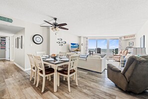 Flat-screen TV - Oceanfront Retreat | Balcony Views & Resort Pool (N Topsail Beach)