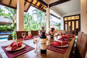 Exclusive Villa, 3 Bedrooms, Non Smoking, Pool View | In-room dining - Baan Pinya Chic Three Bedroom Pool Villa (Krabi)