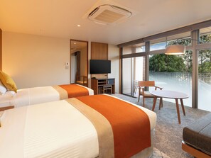 Chambre Premium avec lits jumeaux, non-fumeur, terrasse (Open Air Bath)