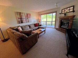 TV, fireplace, DVD player