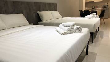 In-room safe, desk, laptop workspace, iron/ironing board