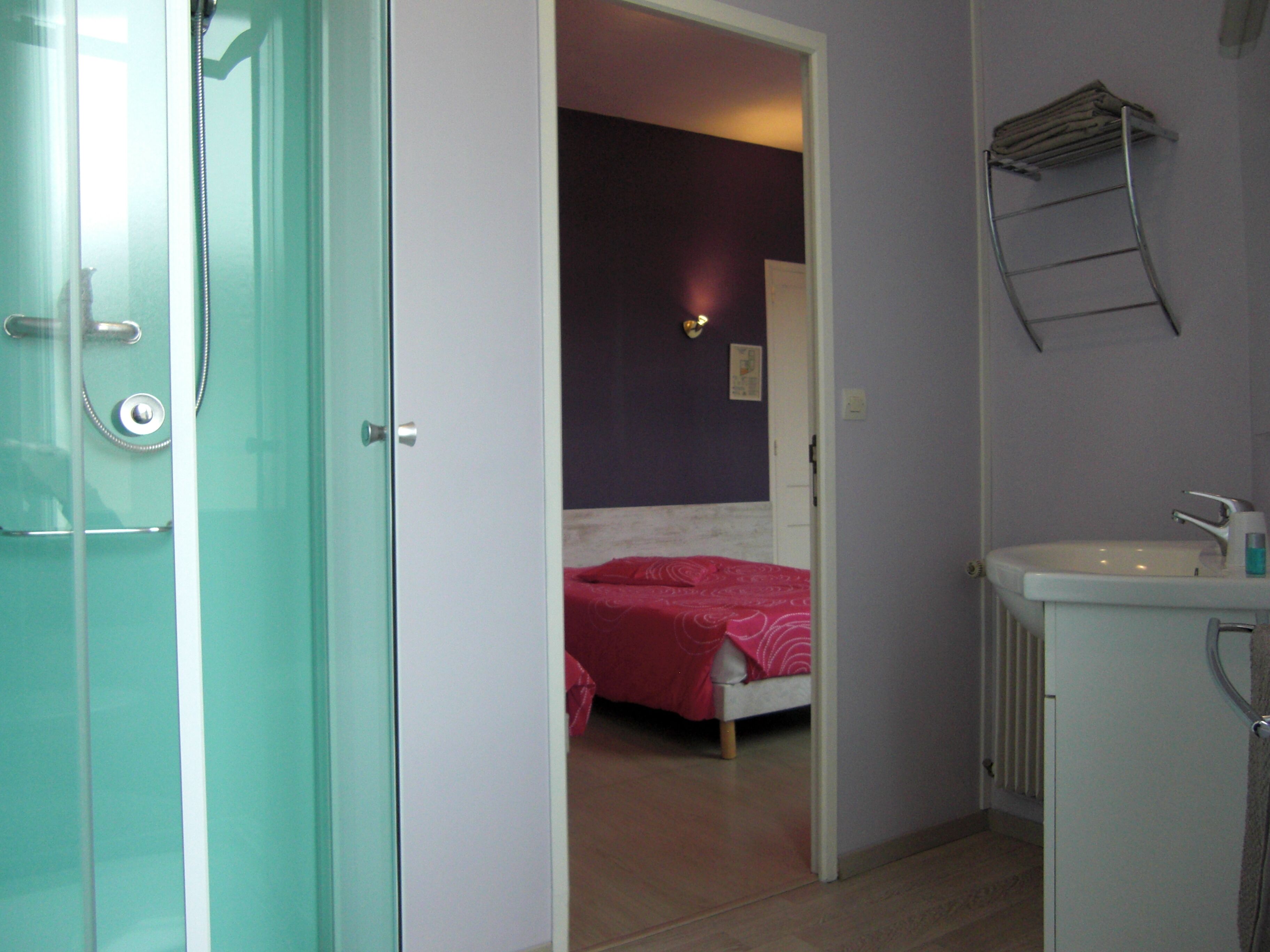 Chambre avec lits jumeaux | Salle de bain