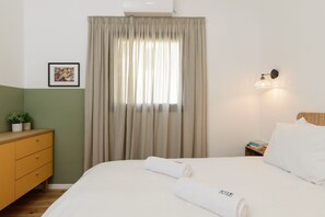 城市公寓, 2 间卧室, 阳台 | 2 多间卧室、高档床上用品、加厚床垫、特色装修