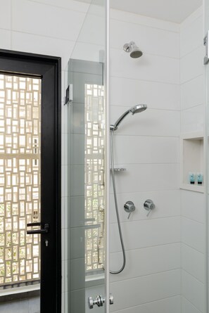 City Apartment, 2 Bedrooms, Balcony | Bathroom shower - AirTLV - Rambam Residence (Tel Aviv)