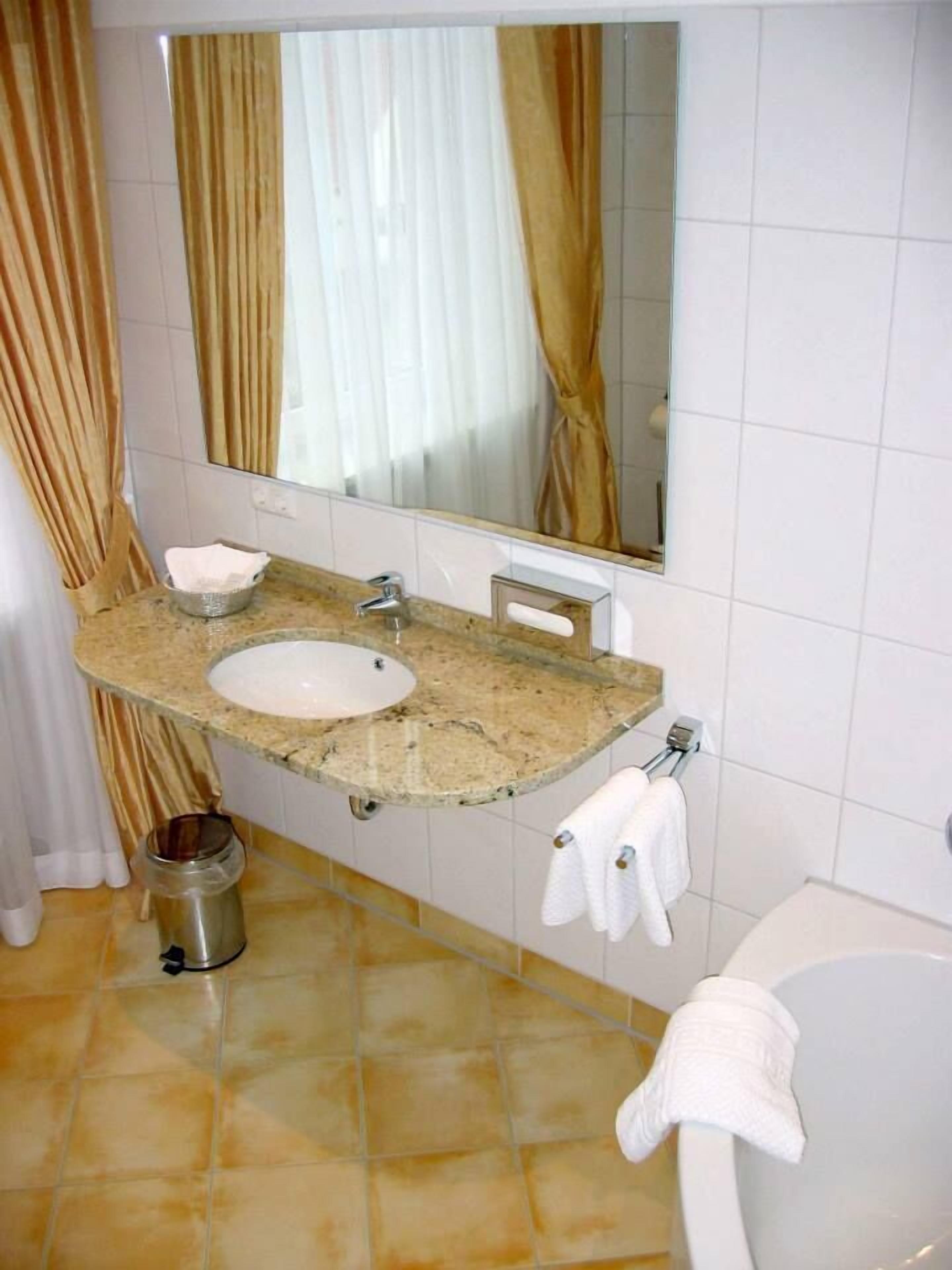 comfort double room | bathroom | shower, hair dryer, towels, soap