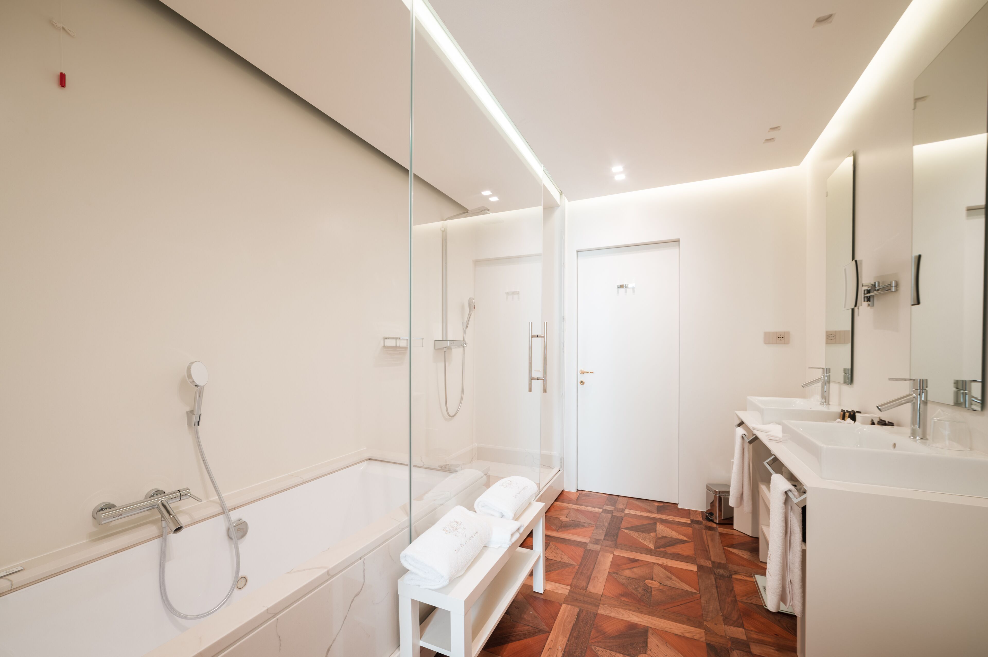 royal suite | bathroom | designer toiletries, hair dryer, bathrobes, slippers