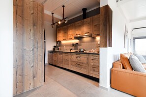 Family House, 2 Bedrooms, Non Smoking, Garden View | Private kitchen | Fridge, coffee/tea maker, cookware/dishes/utensils - Nino's Country House (Milos)