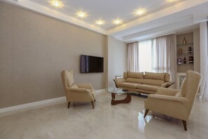 Apartment, 2 Bedrooms | Living room | Flat-screen TV - Hosthub - 2BR Super view Apartment (Tbilisi)