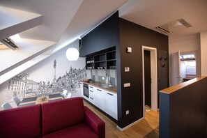 Leilighet – design, 2 soverom (3) | Oppholdsområde | Flatskjerm-TV