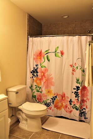 Hair dryer, towels