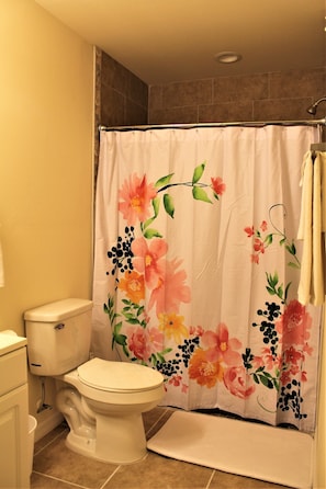 Hair dryer, towels