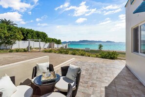 Outdoor dining - Flounder at Anguillitta (Blowing Point)